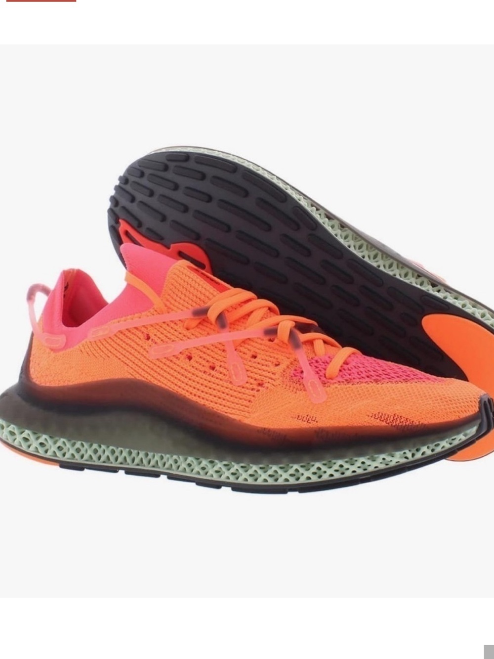 adidas Men's Bright Orange and Pink Running Sneakers